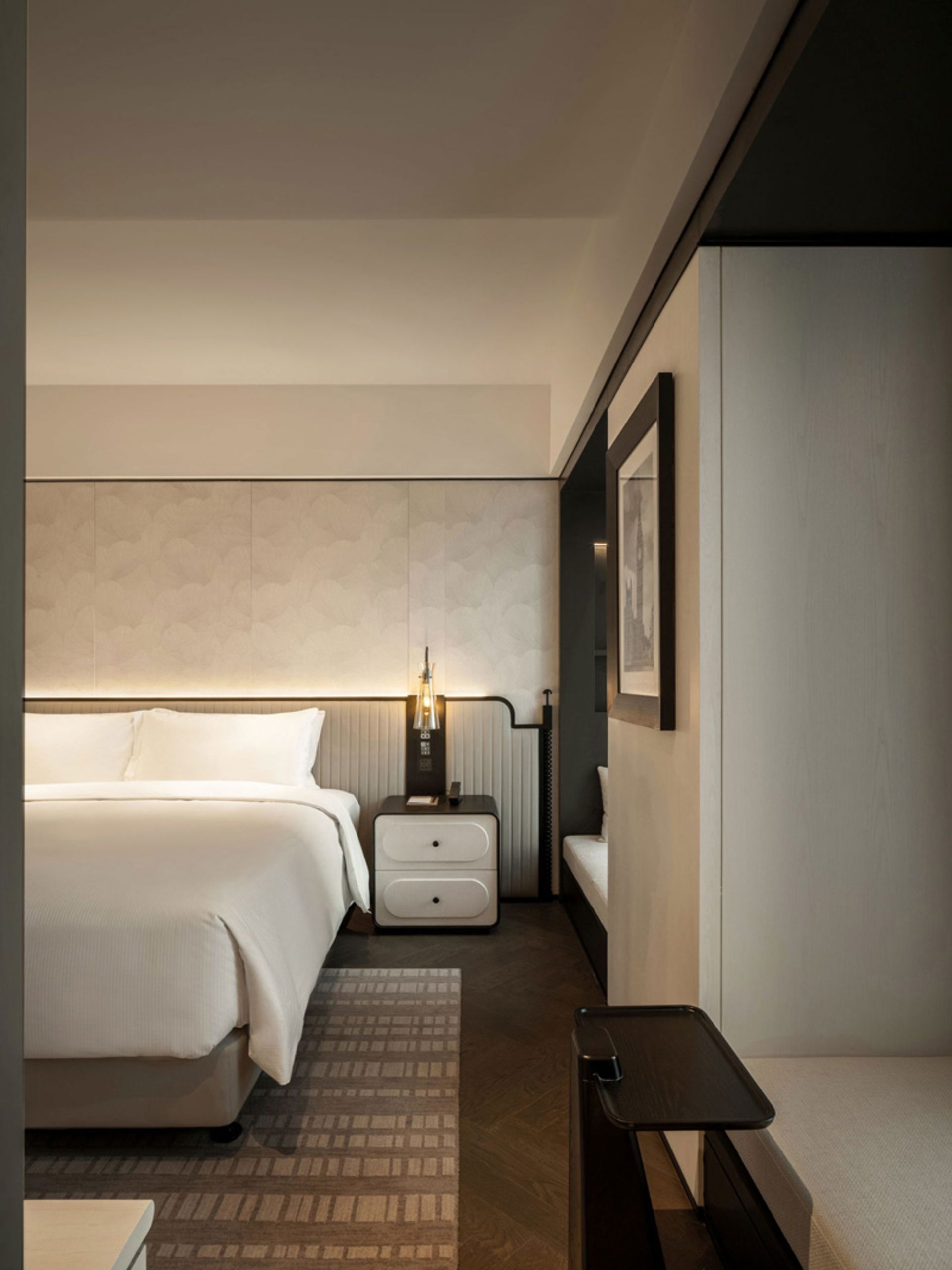 تخت‌خواب اتاق هتل هیلتون شانگهای