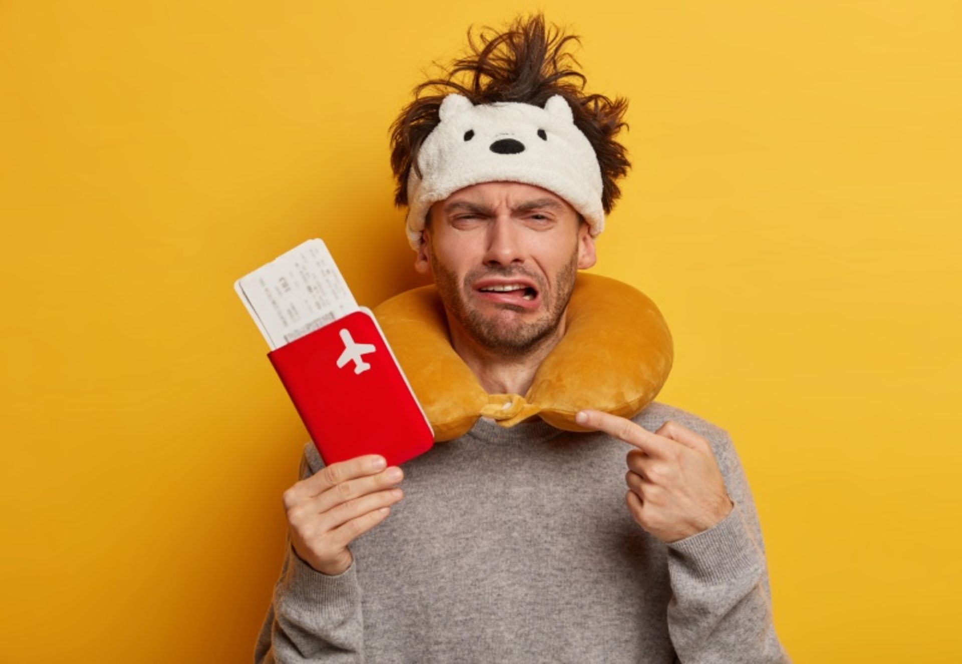 ناراحتی در زمان برخورد با مشکل در سفر هوایی