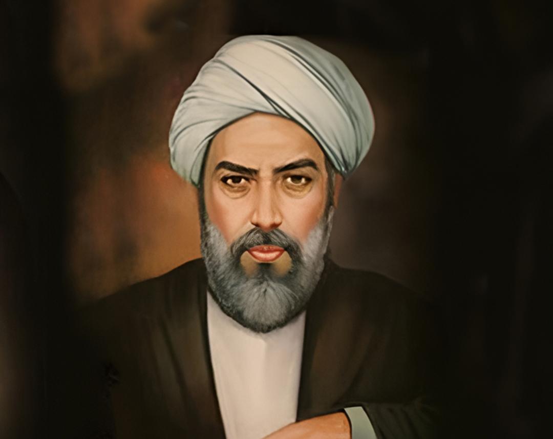 چهره شیخ بهایی با لباس روحانیت