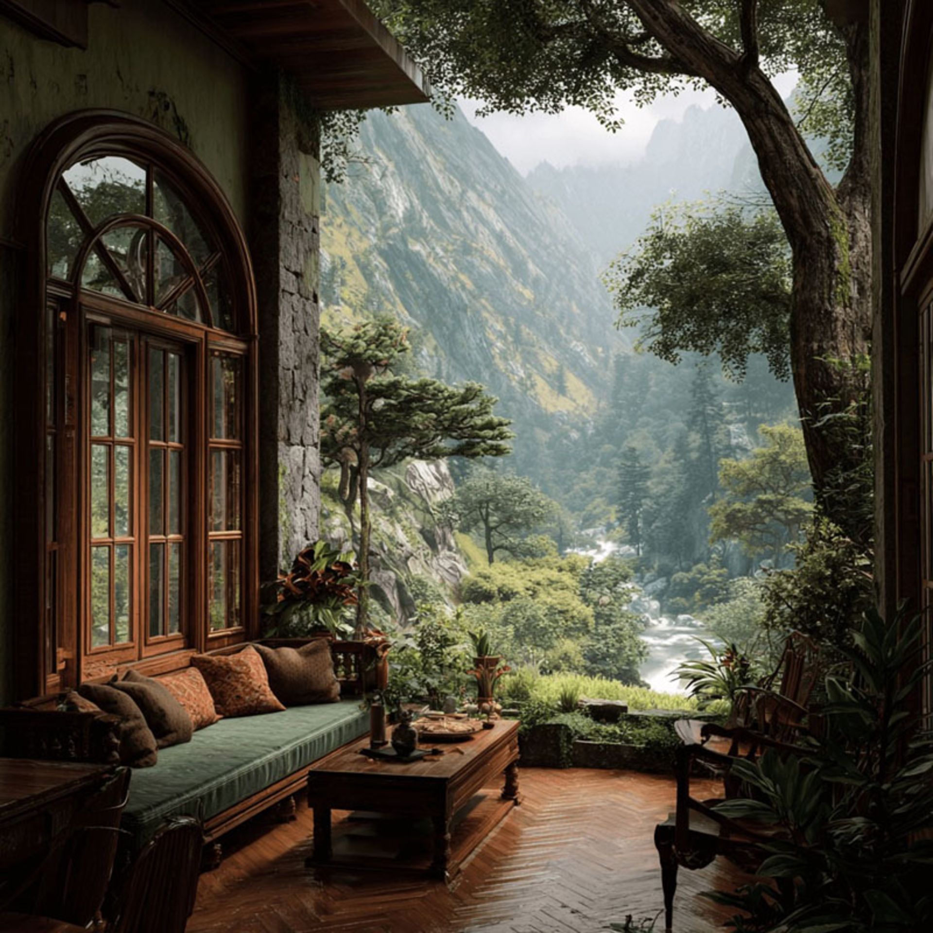 فضای داخلی کلبه آفاق مازندران