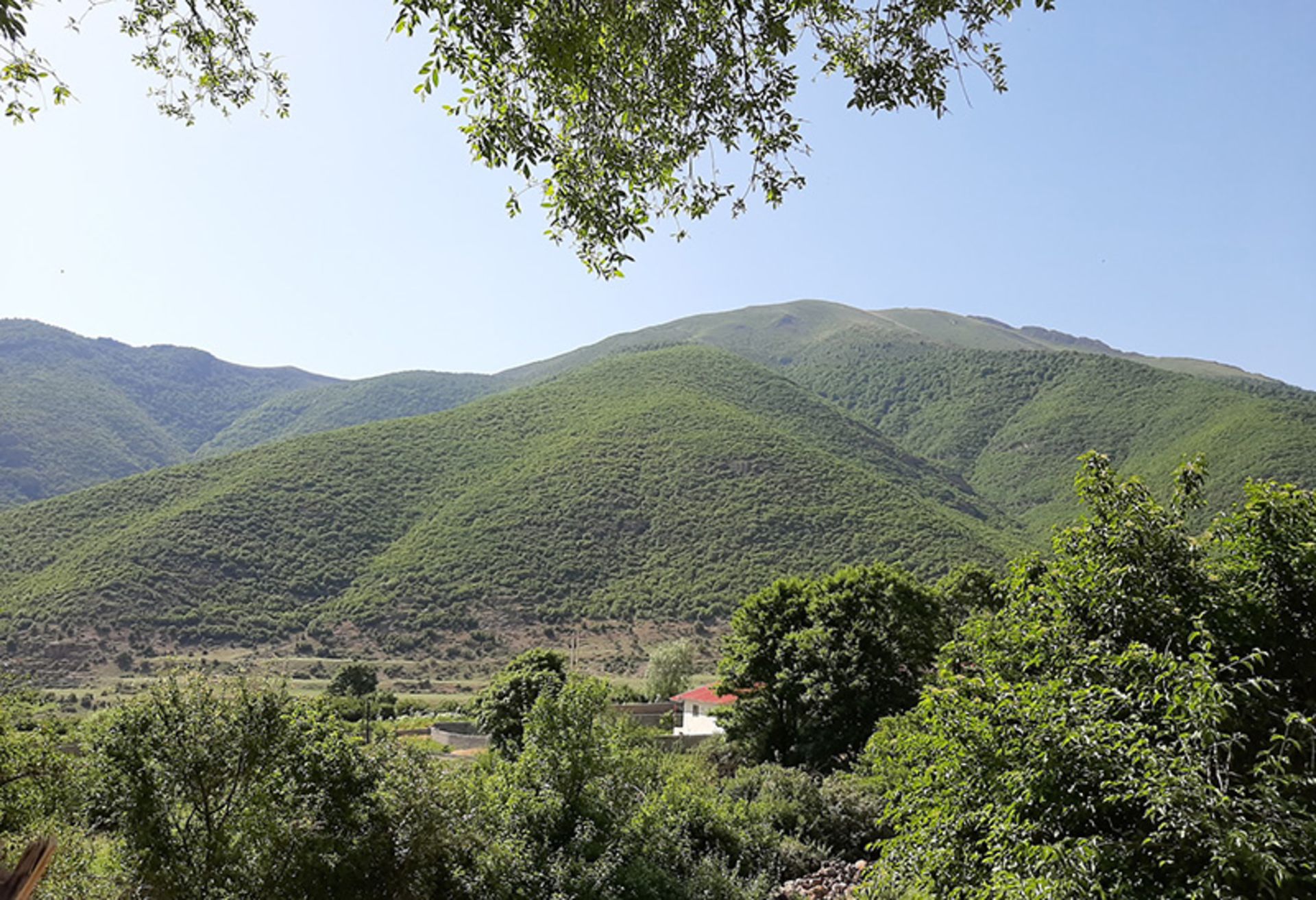 چشم انداز طبیعت سرسبز روستای انگاس