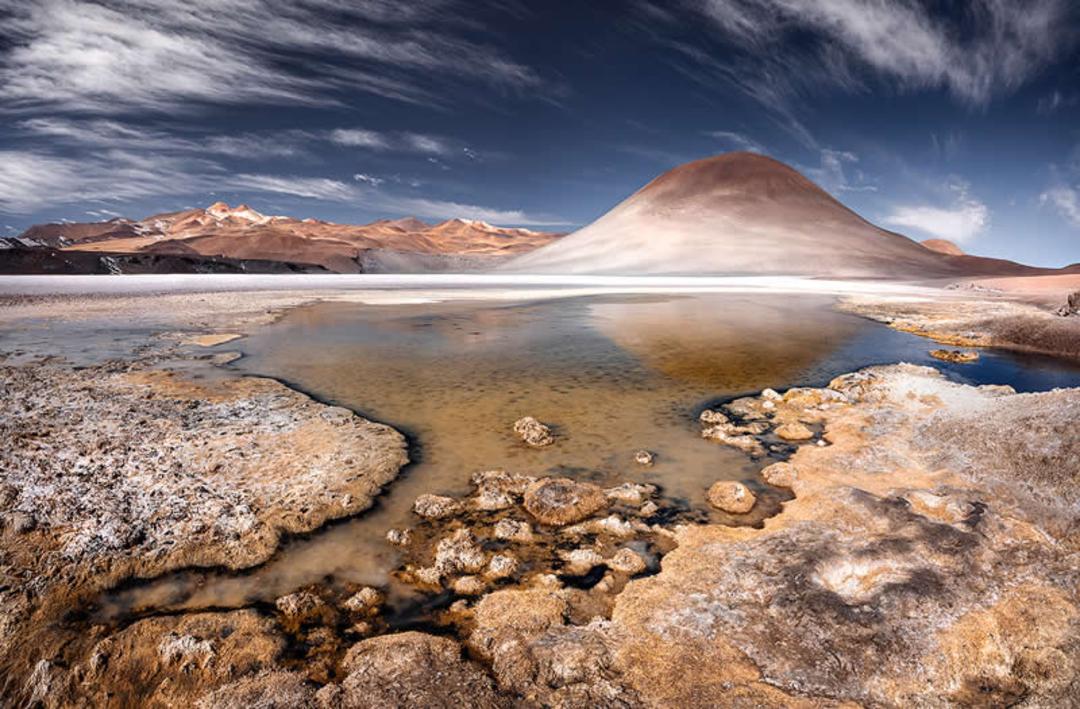 نمایی از بیابان آتاکاما در شیلی