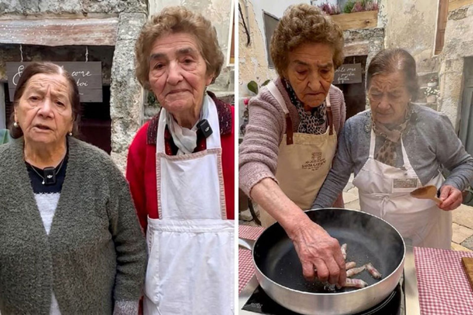 مادربزرگ ها در حال آشپزی