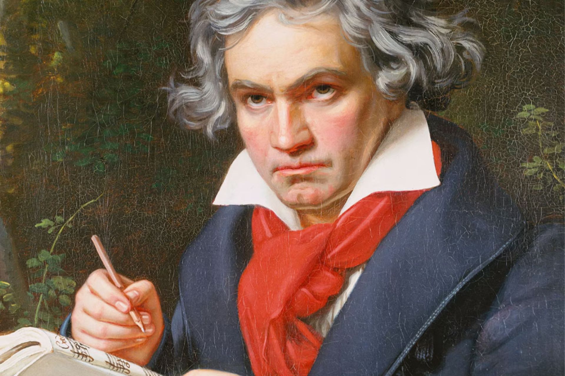 بتهوون در حال نوشتن نامه 