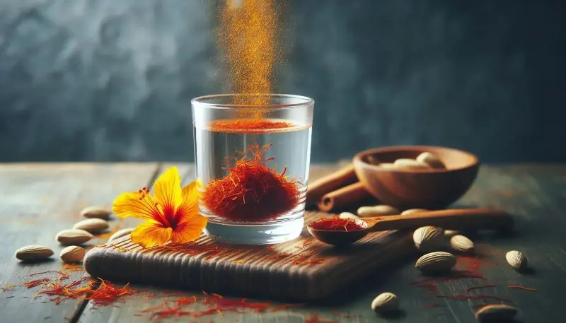 دم کردن زعفران برای ته چین