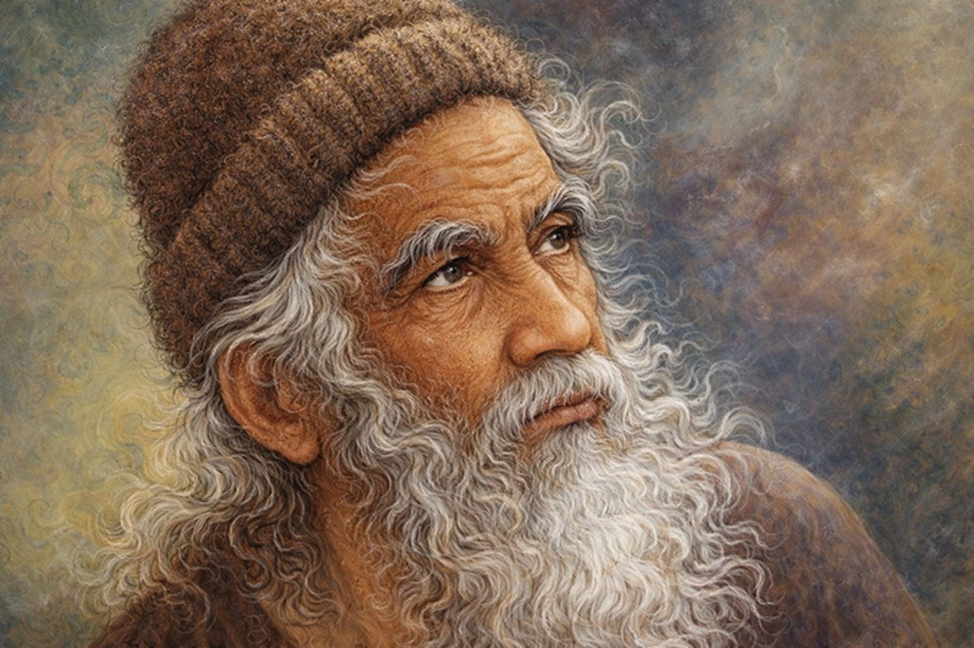 نقاشی قدیمی از شمایل باباطاهر عریان