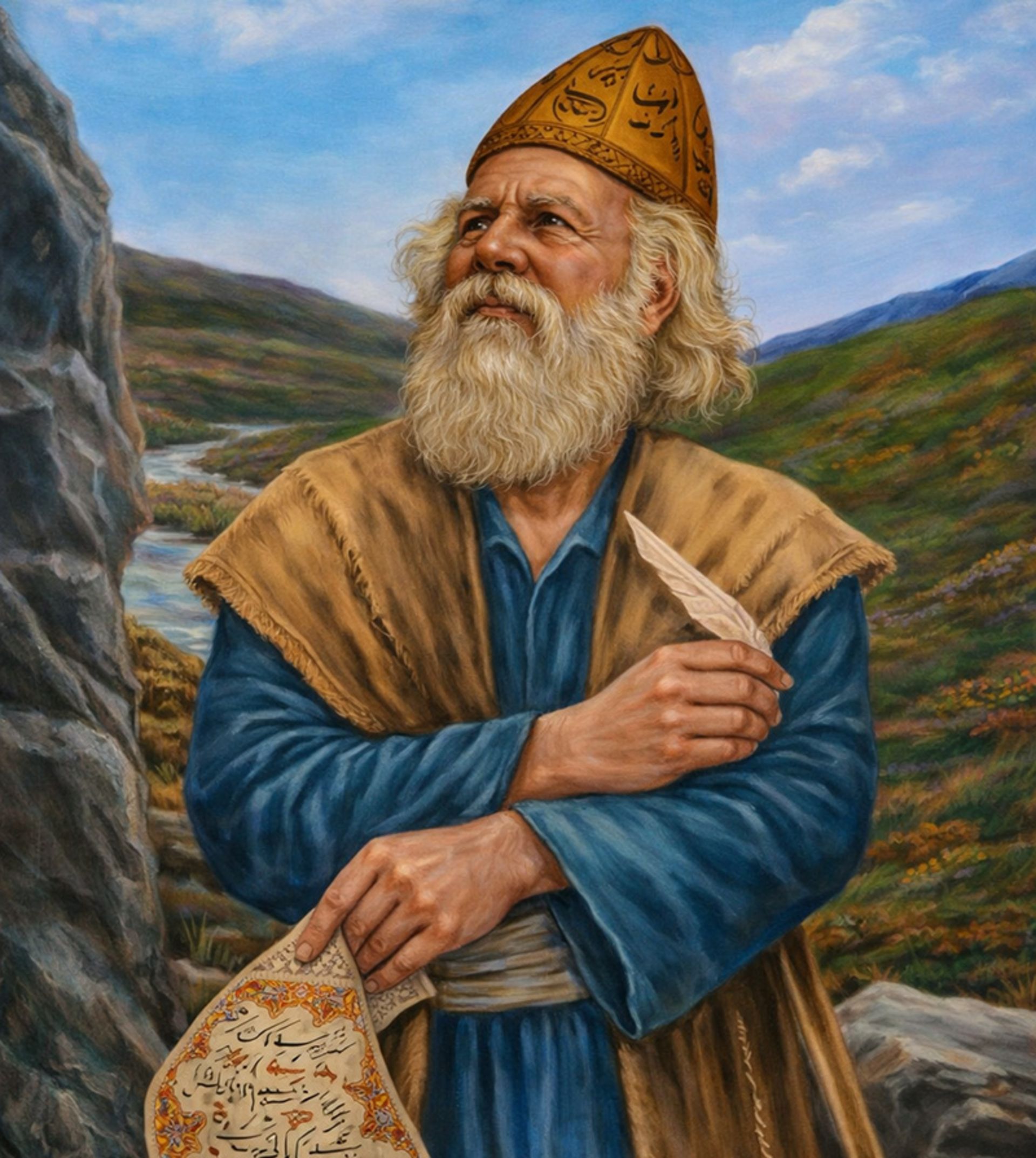 باباطاهر عریان در حال سرودن شعر