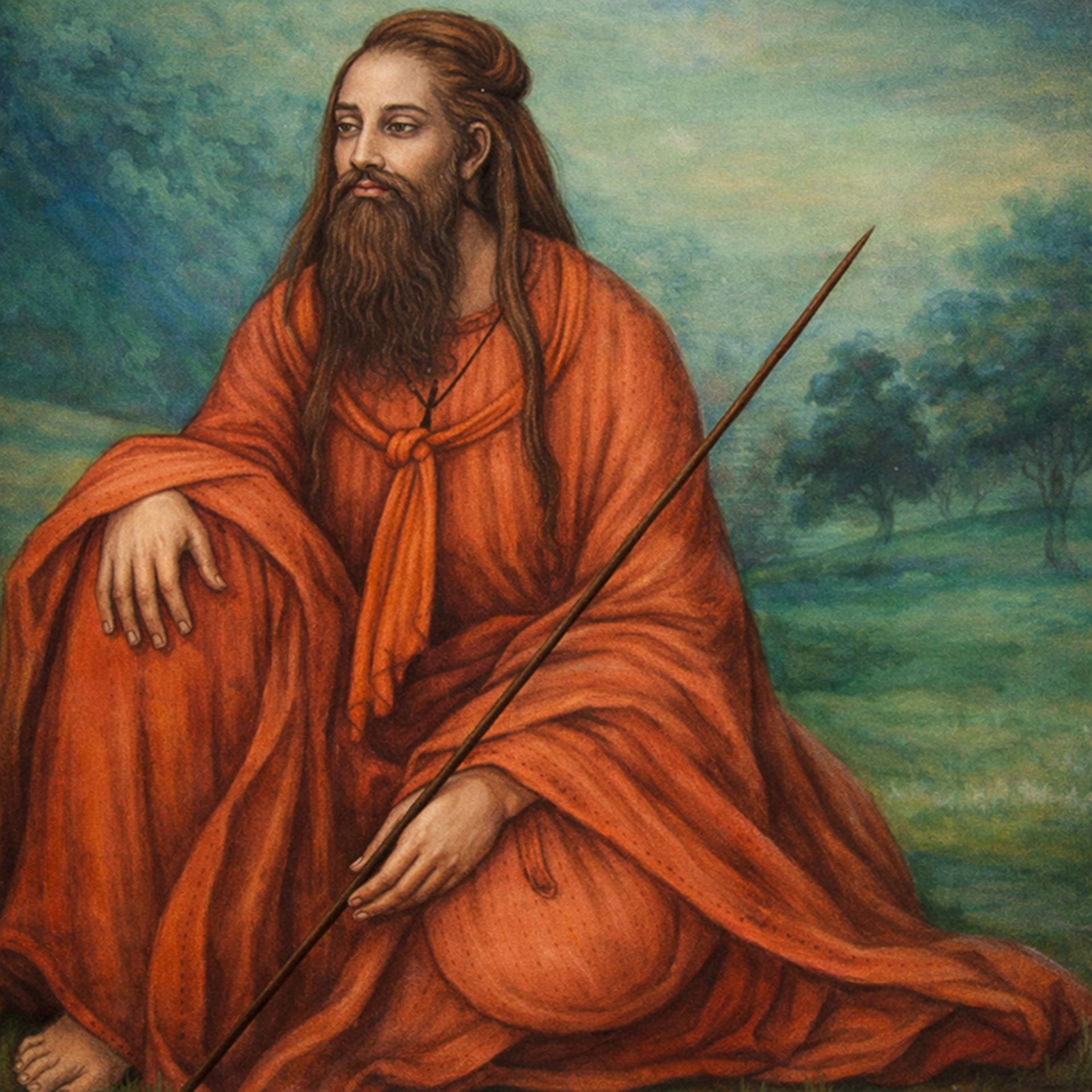 تصویری از شمایل باباطاهر عریان در جوانی