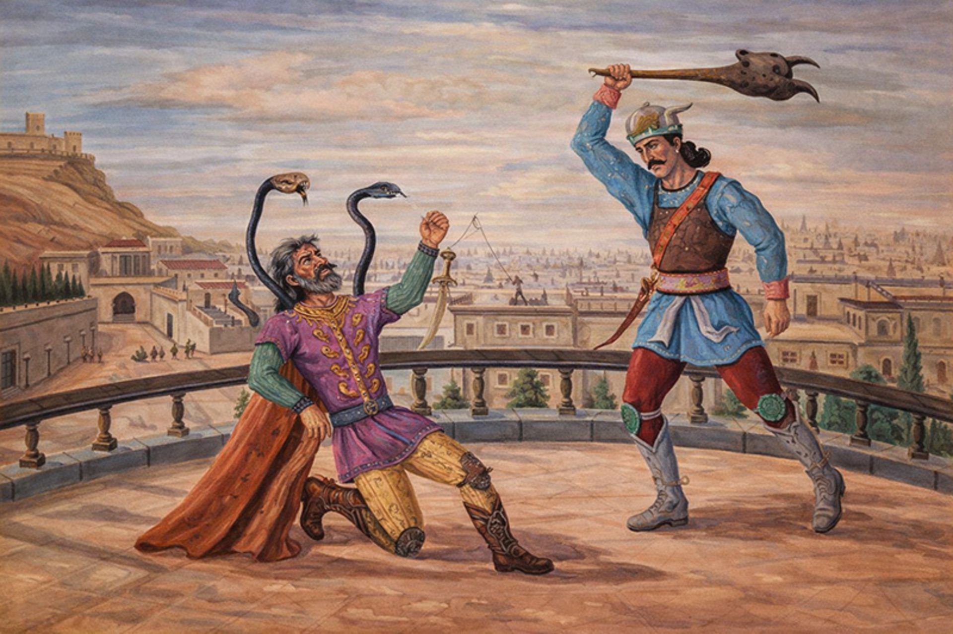 مبارزه کاوه آهنگر با ضحاک