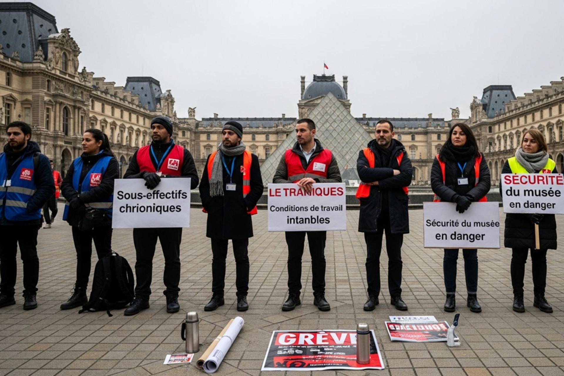 تصویر کارگرانی که برای اعتراض در خیابان ایستاده‌اند