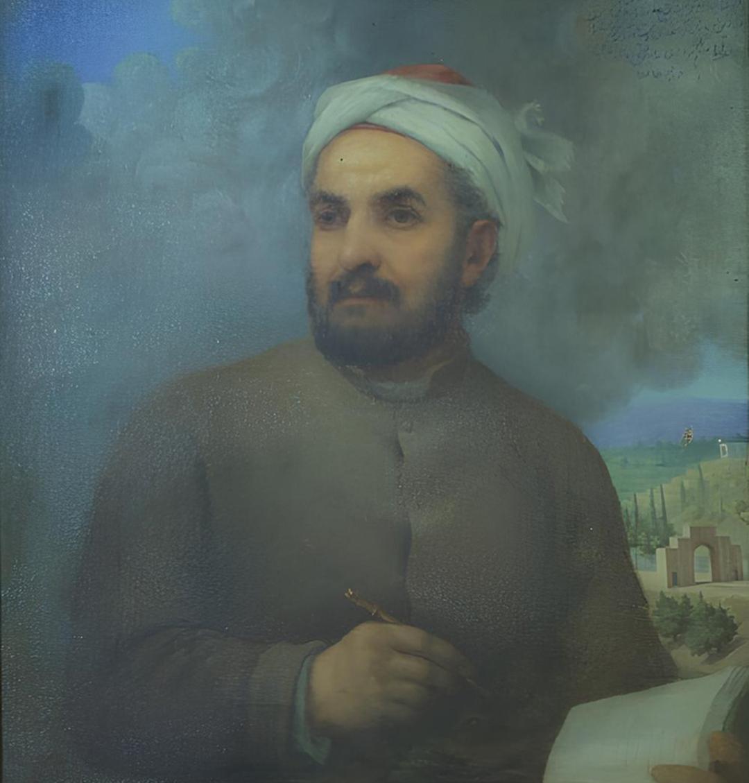 نقاشی قدیمی از چهره حافظ شیرازی