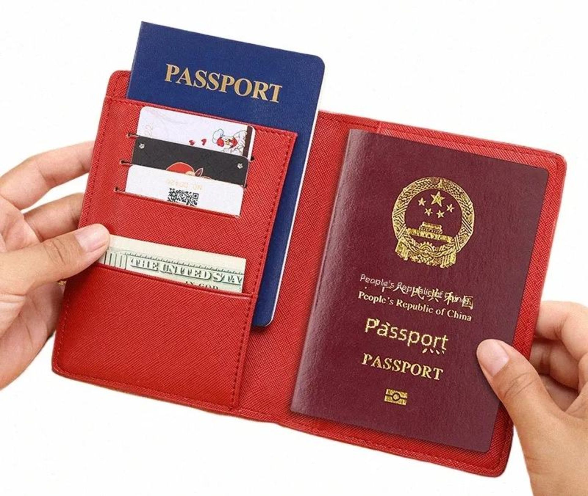 کیف قرمز مخصوص مدارک سفر
