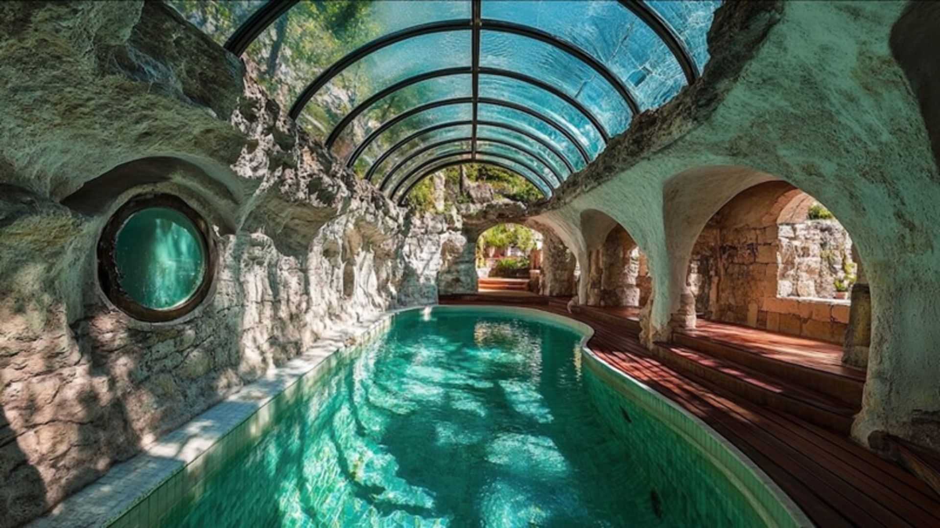 فضای داخلی تالار شیشه ای پناهگاه باداب سورت