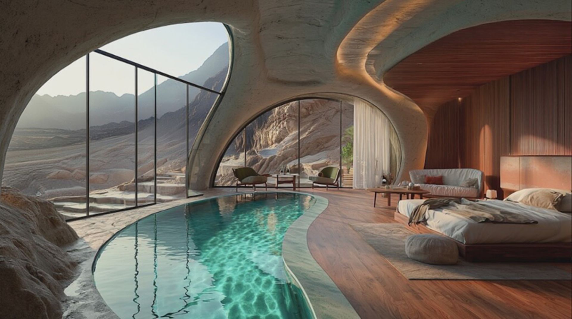 اتاق خوابی در هتل مفهومی باداب سورت