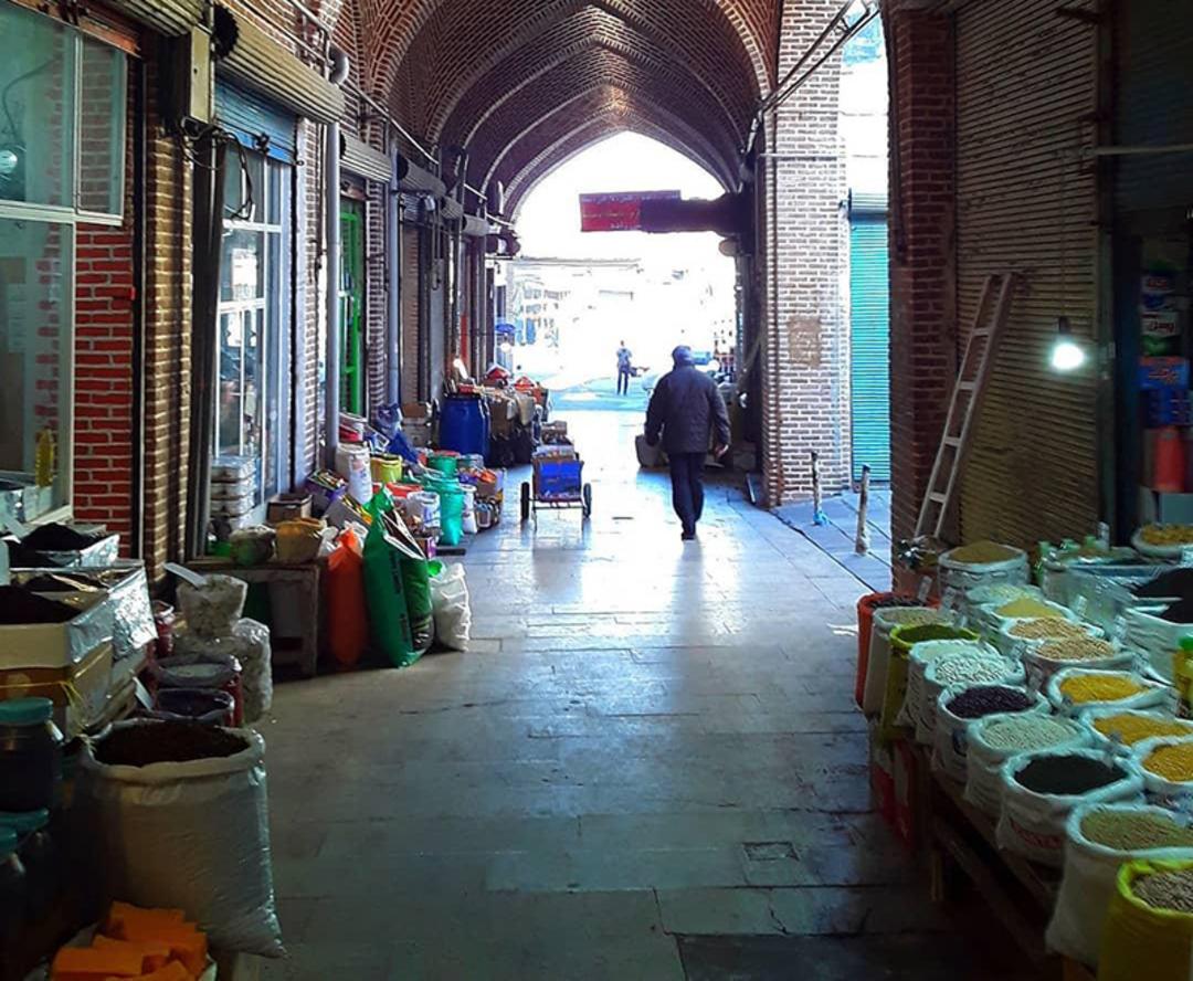 راسته بازار دوشابچی خانا در نزدیکی بازار تاریخی ارومیه