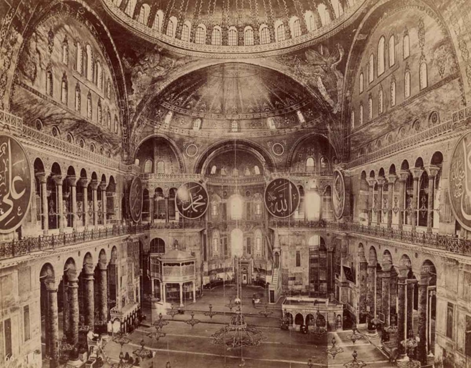 عکس قدیمی از مسجد ایاصوفیه
