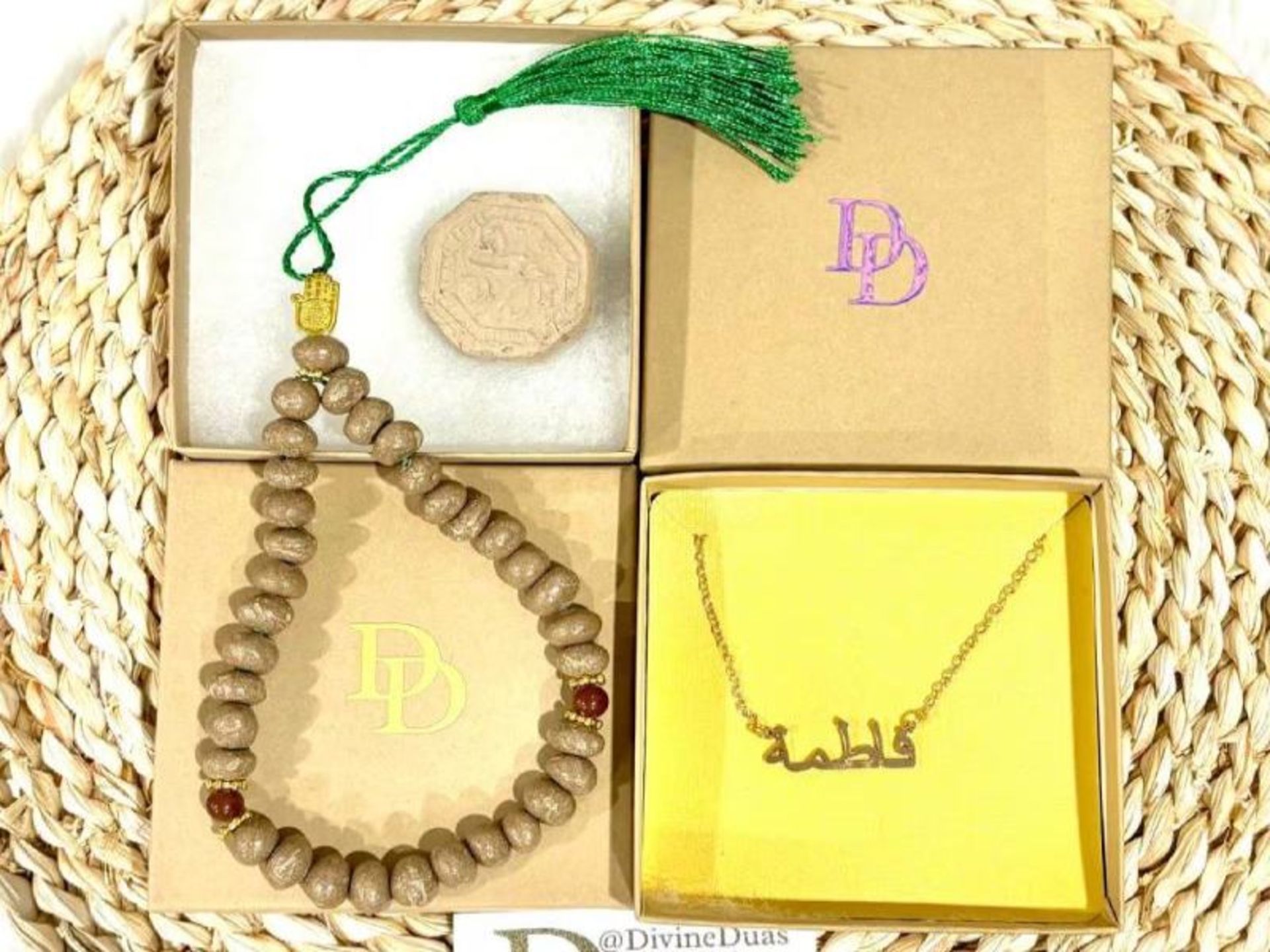 طلا با نام ائمه سوغات کربلا