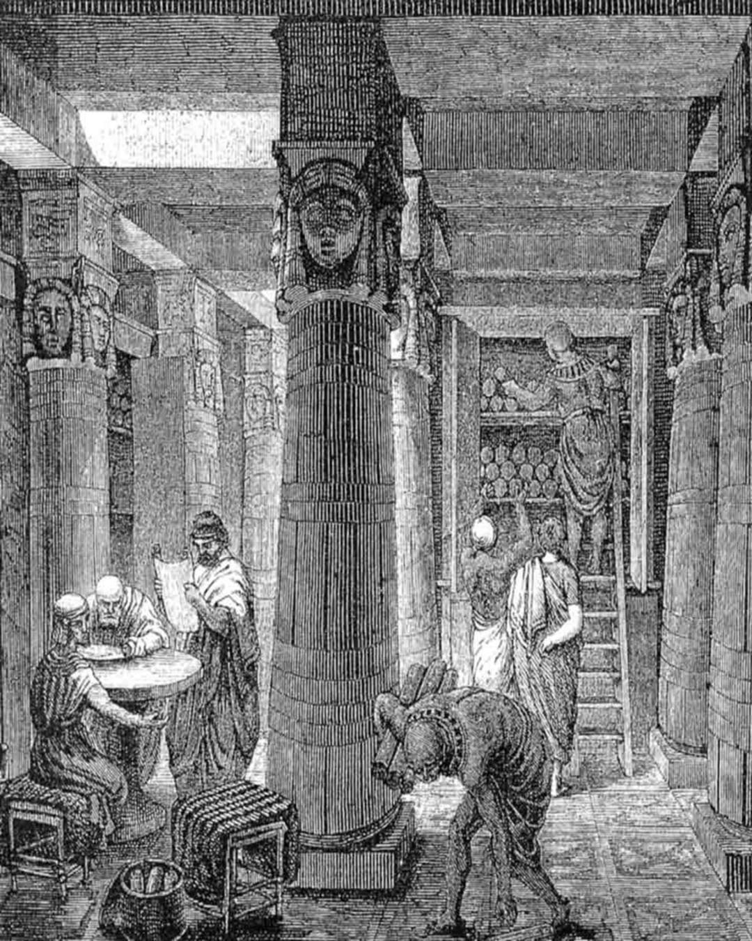 کتابخانه بزرگ اسکندریه، اثر او. فون کورون، سده نوزدهم میلادی