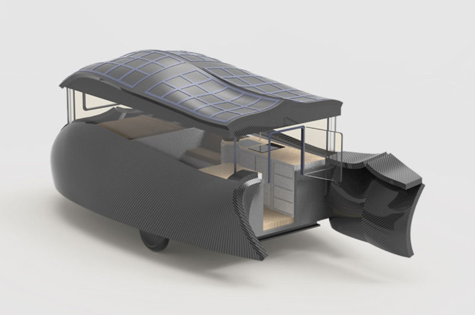 طرحی از تریلر آیرودینامیک گروندد