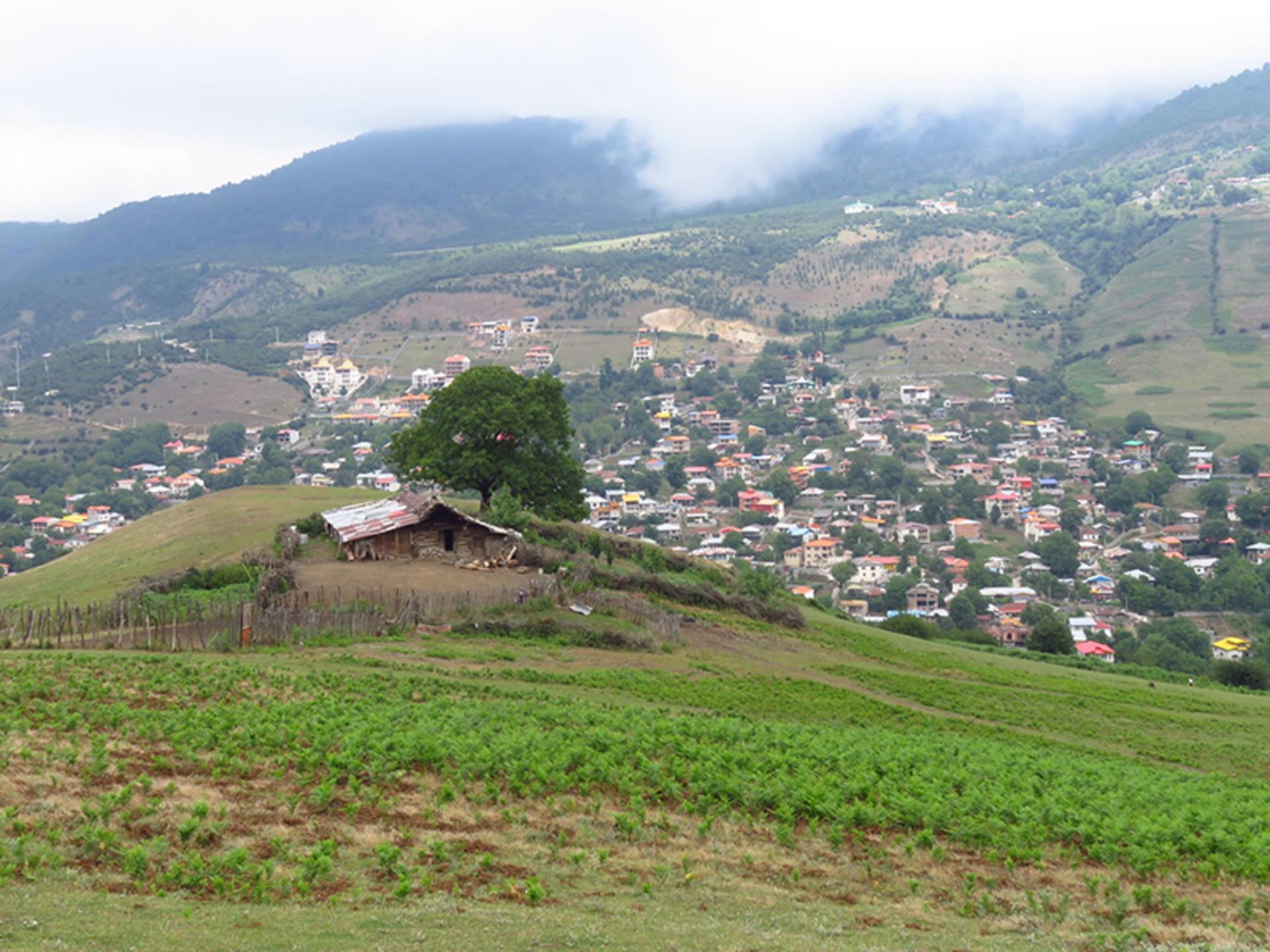 چشم انداز خانه های روستای سنگچال