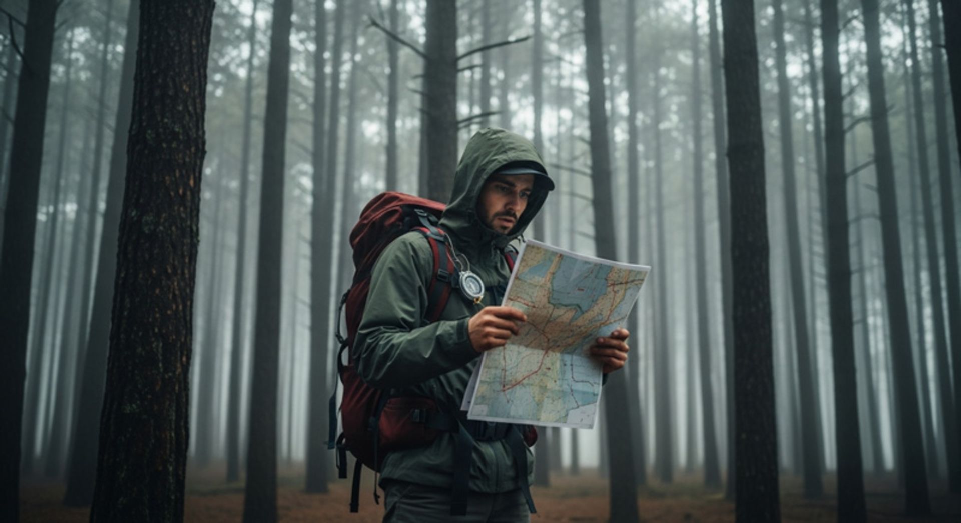 طبیعت‌گرد گمشده در جنگل