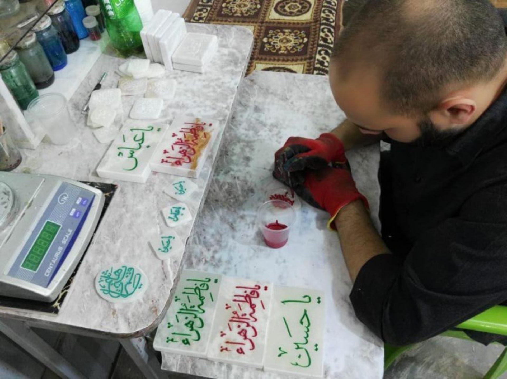 تابلو سنگ مرمر حرم کربلا