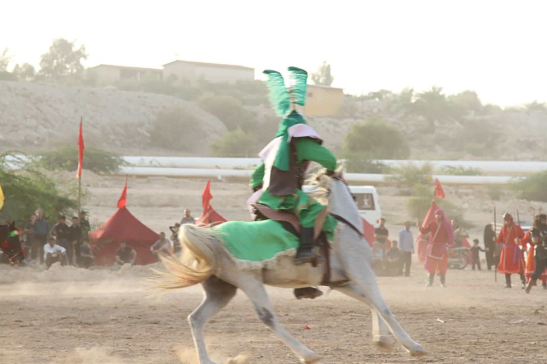 سوارکاری نقش حضرت عباس در تعزیه بوشهر