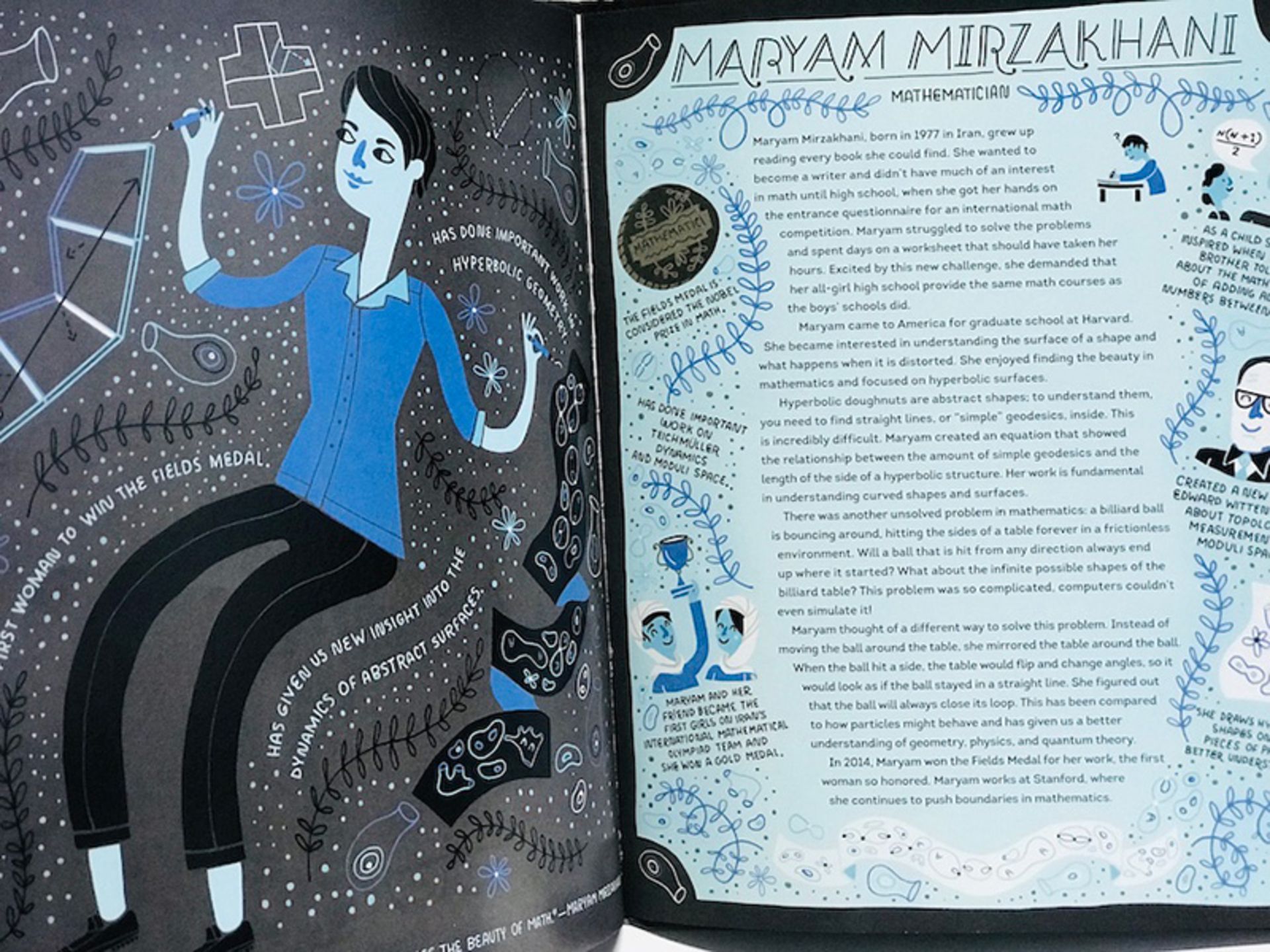 تصویر مریم میرزاخانی در کتاب زنان در علم