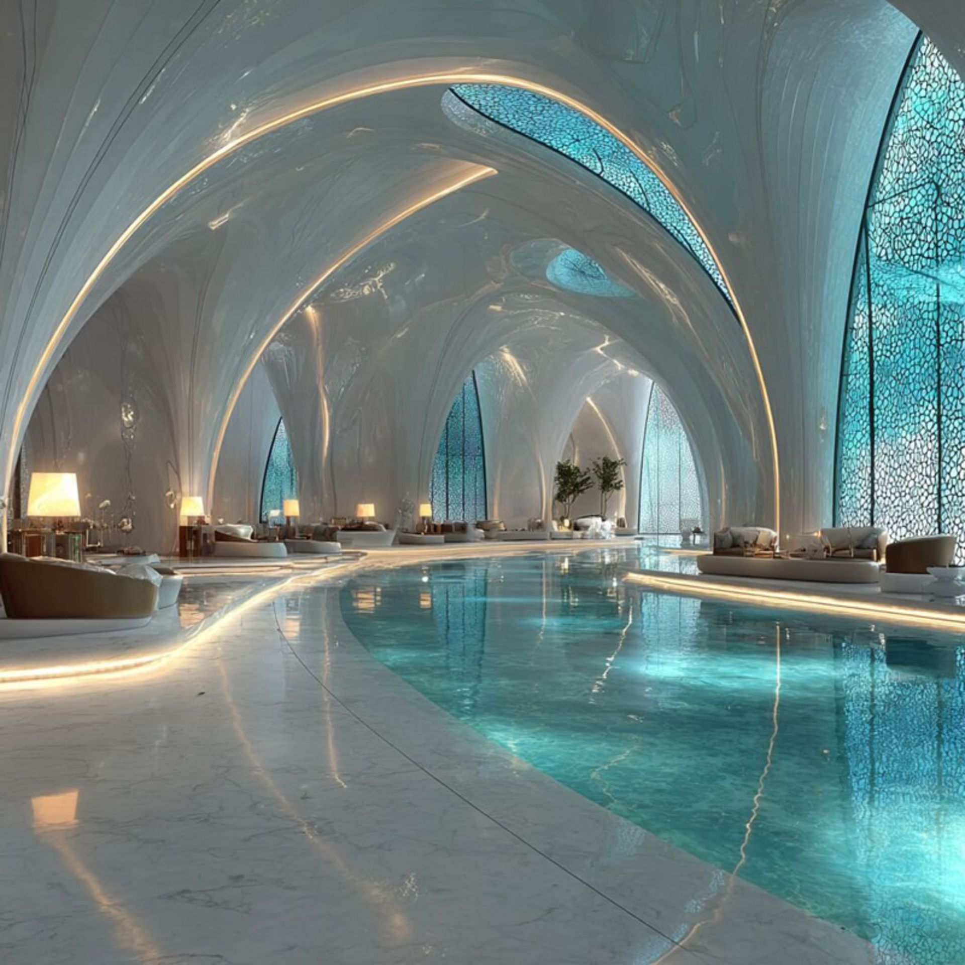 طراحی مدرن و آبراهی میان هتل ایرانی