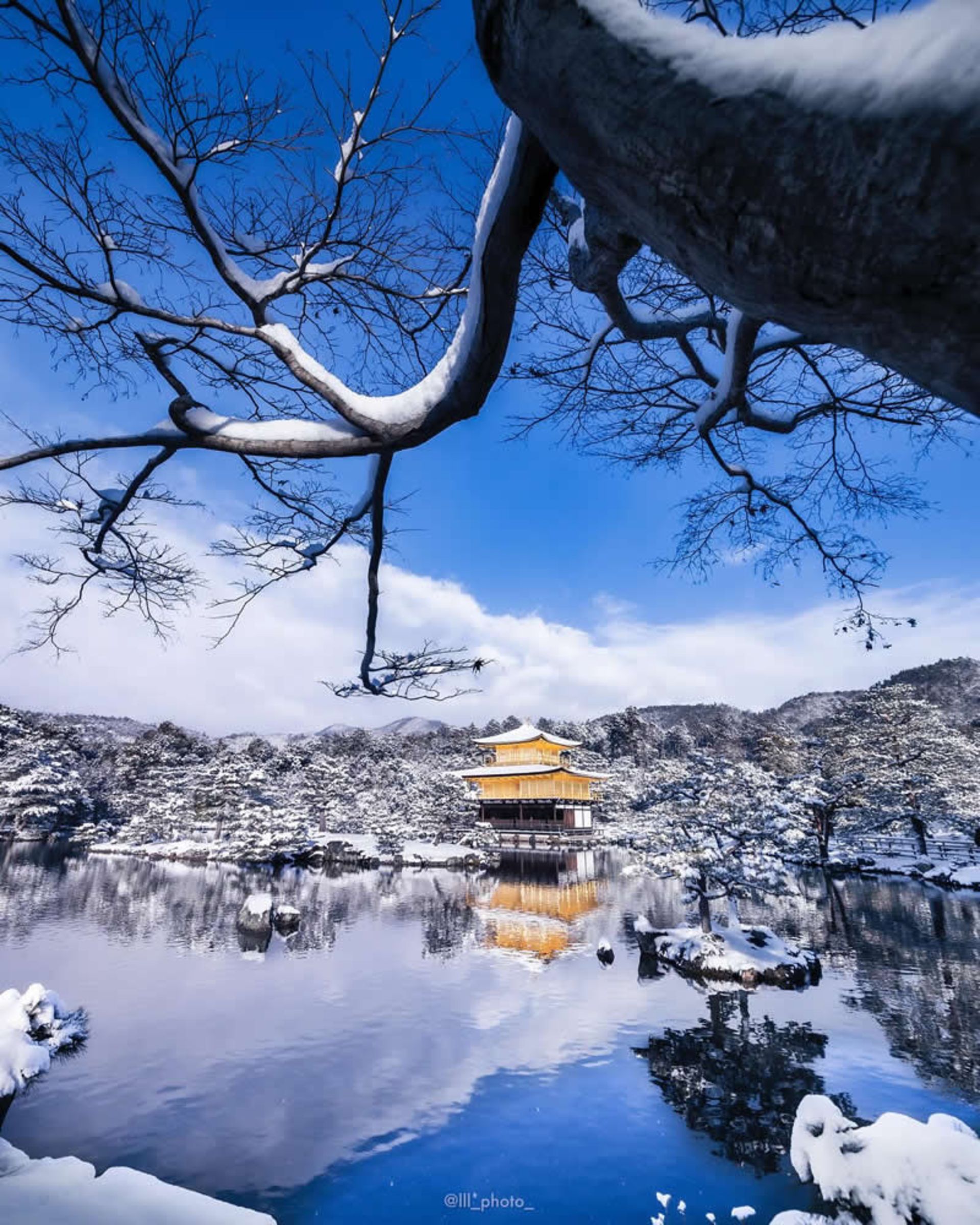 منظره برفی در زمستان ژاپن