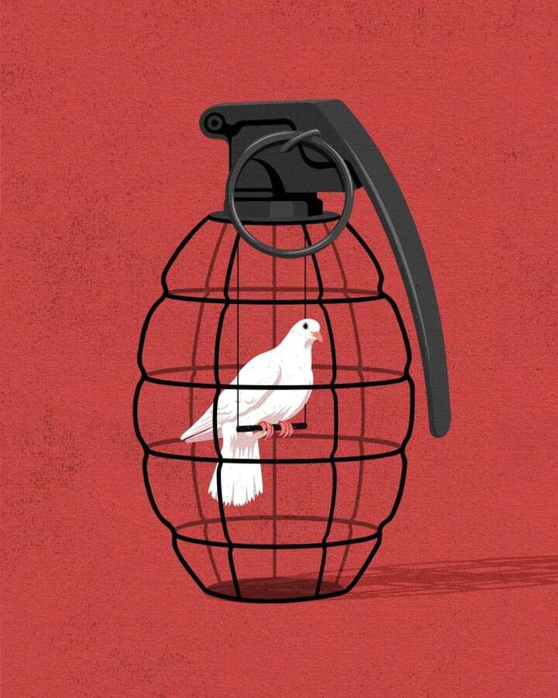 پرنده صلح در قفس جنگ