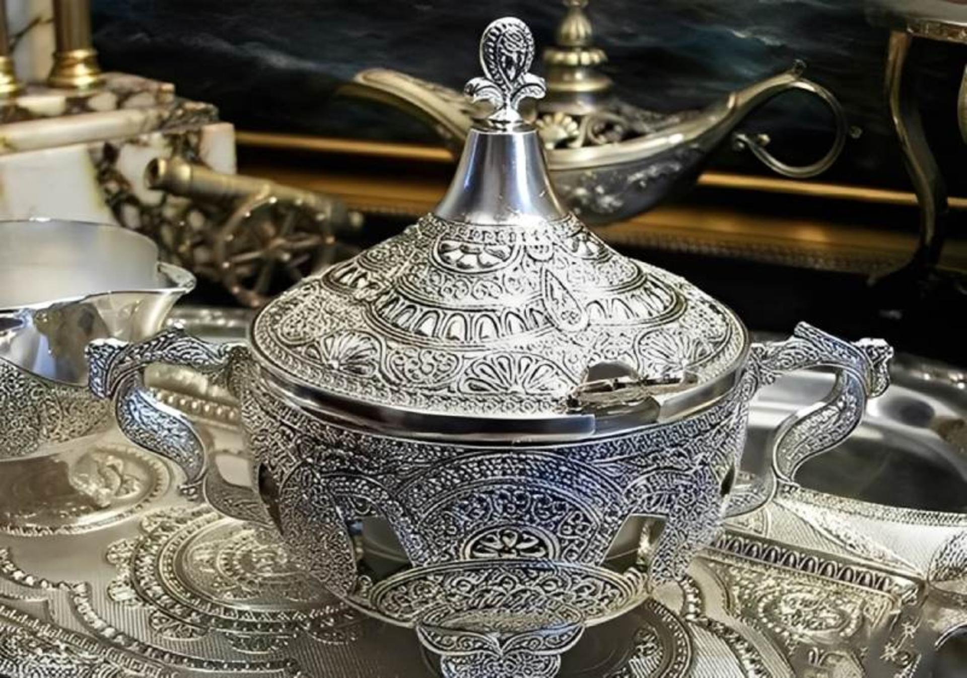 سینی و قندان نقره ای کربلا