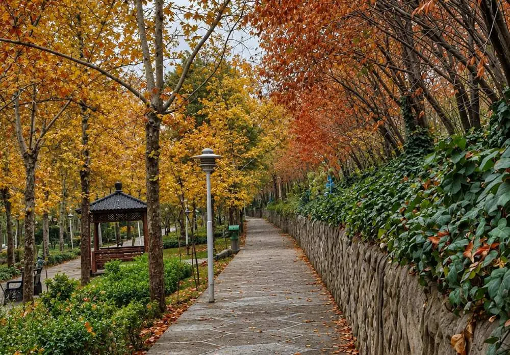 پارک ساعی از بهترین لوکیشن های عکاسی پاییز در تهران