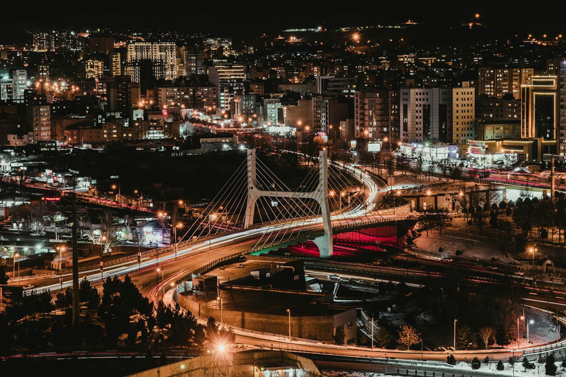 شهر تبریز در شب