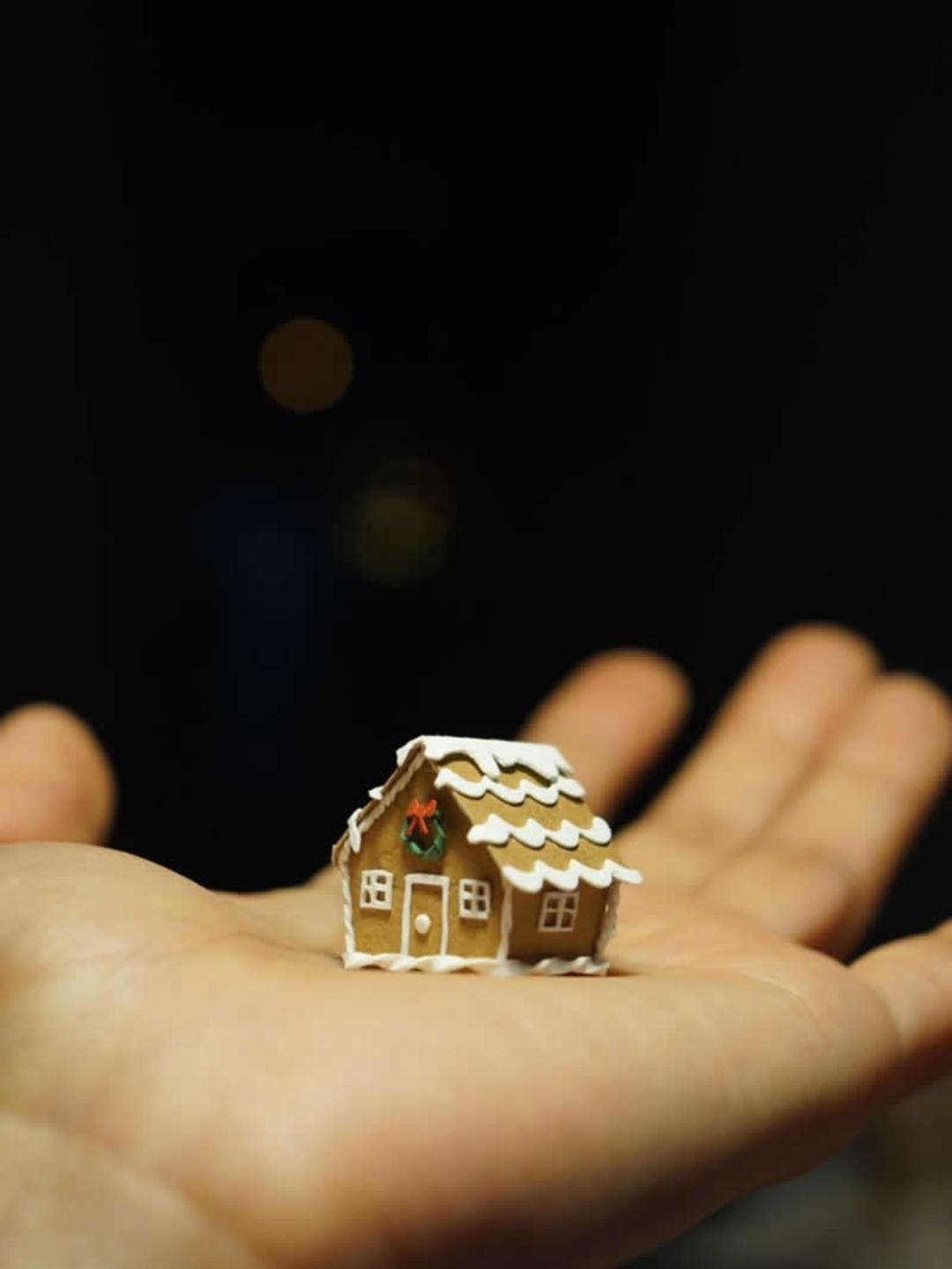 خانه زنجبیلی کاغذی مینیاتوری