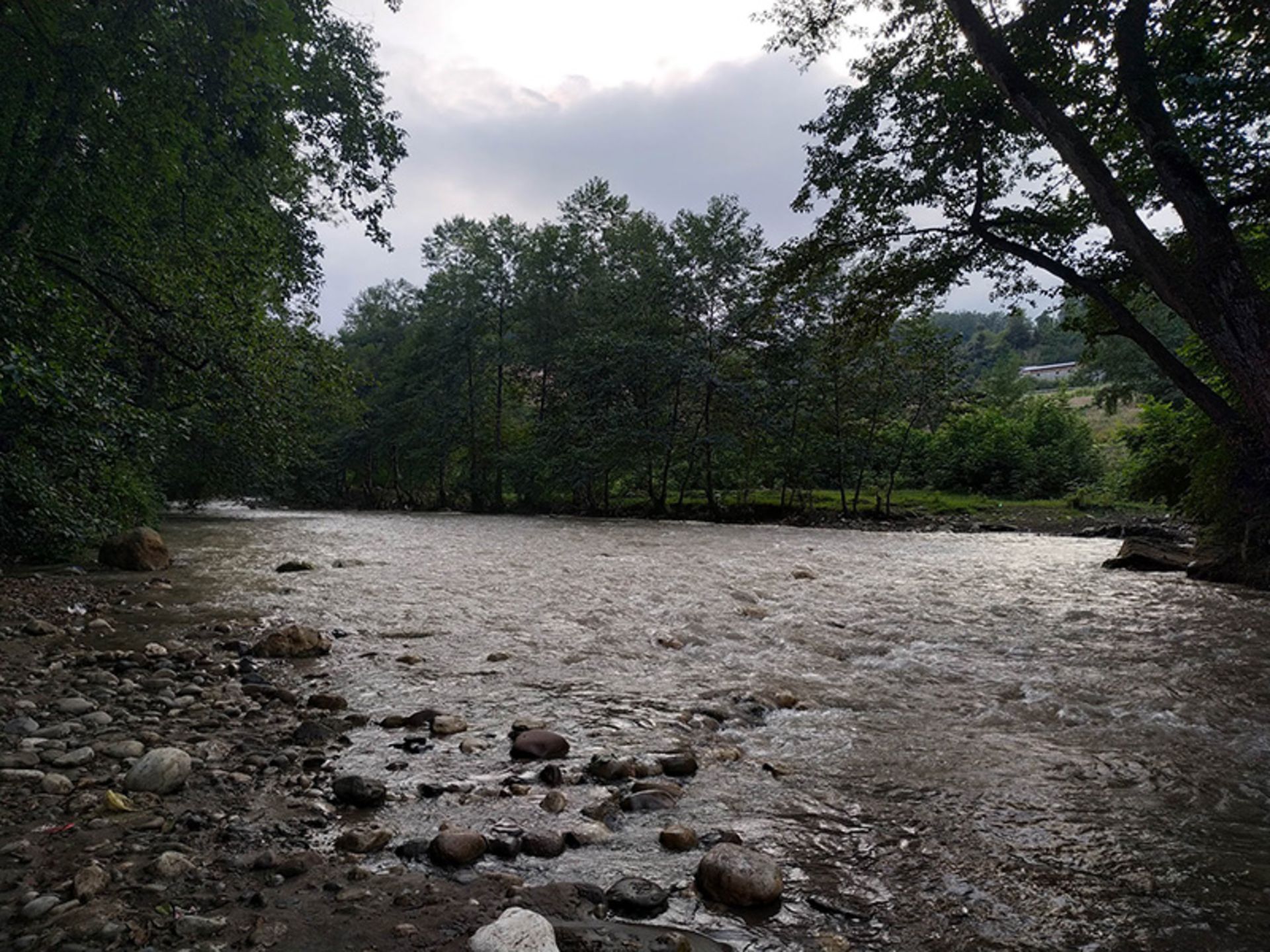 رودخانه چالوس در میان پارک جنگلی فین چالوس 