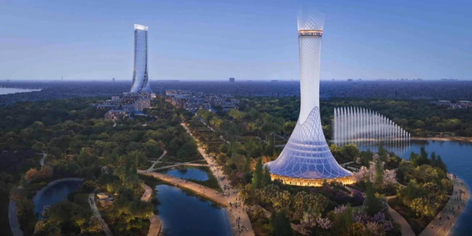 شبیه سازی تصویر هوایی جنگل پایدار بغداد