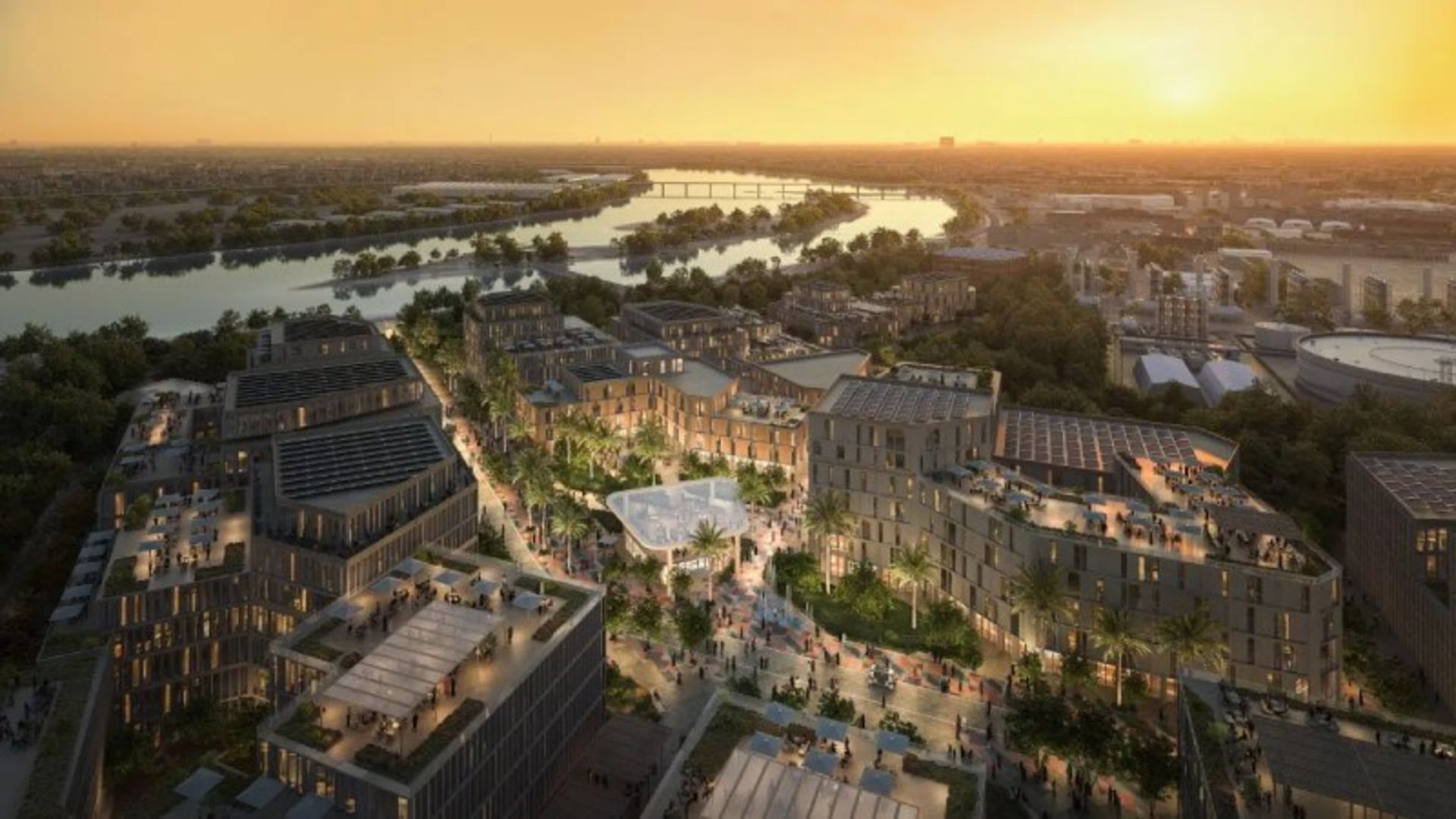 شبیه سازی ساختمان ها در جنگل پایدار بغداد