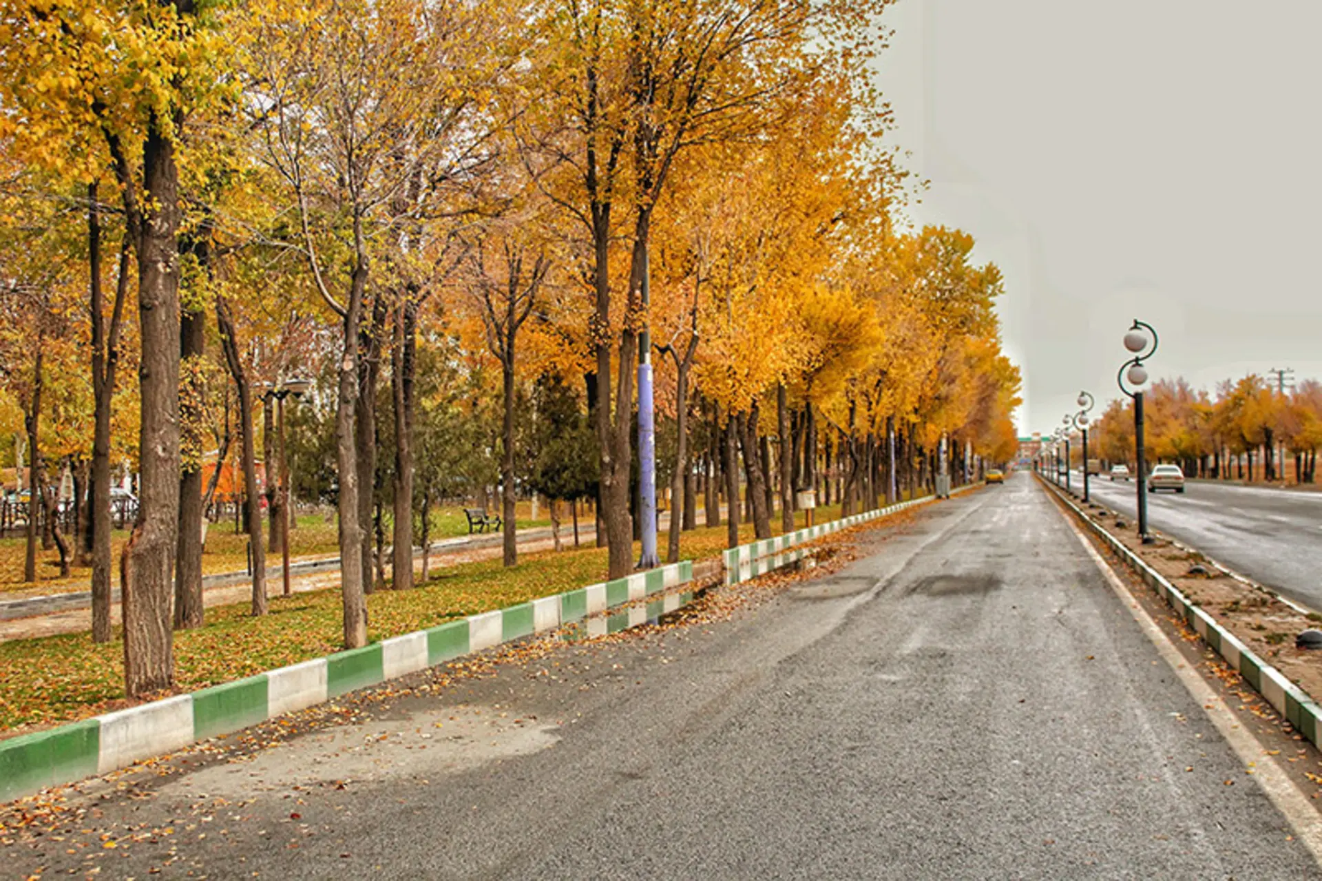 خیابان های شهرکرد در پاییز