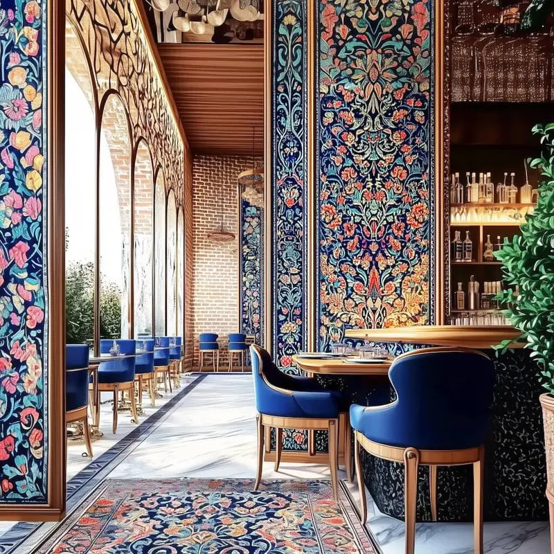 طراحی ترکیبی رستوران نور