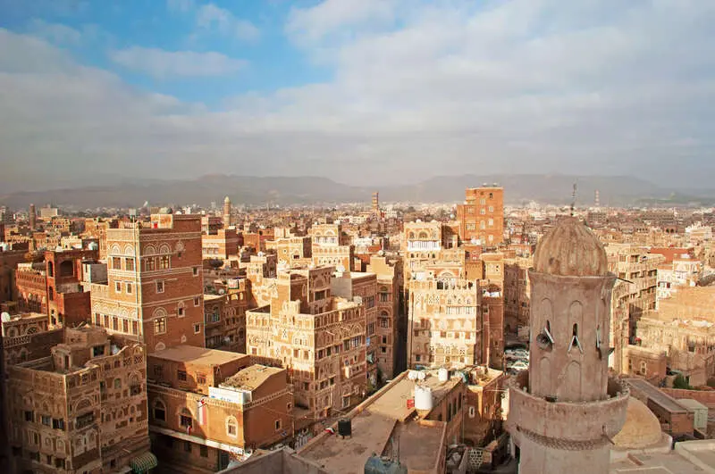 ساختمان‌های خشتی و سنتی در شهر صنعاء (Sanaa) با معماری قدیمی