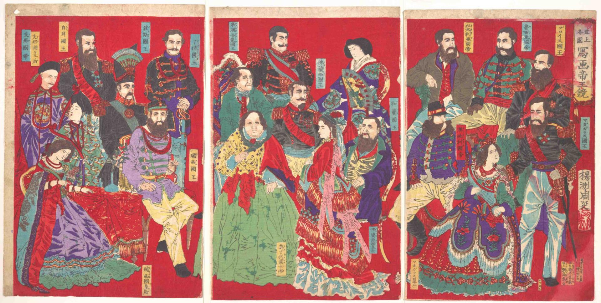 نقاشی چینی از شاهان جهان