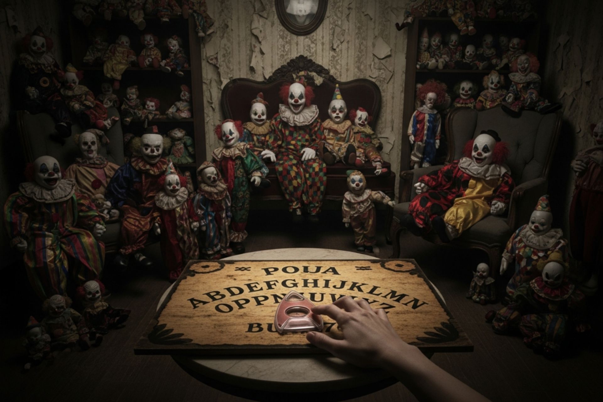 احضار روح با تخته بازی ویجا در اتاق تاریک