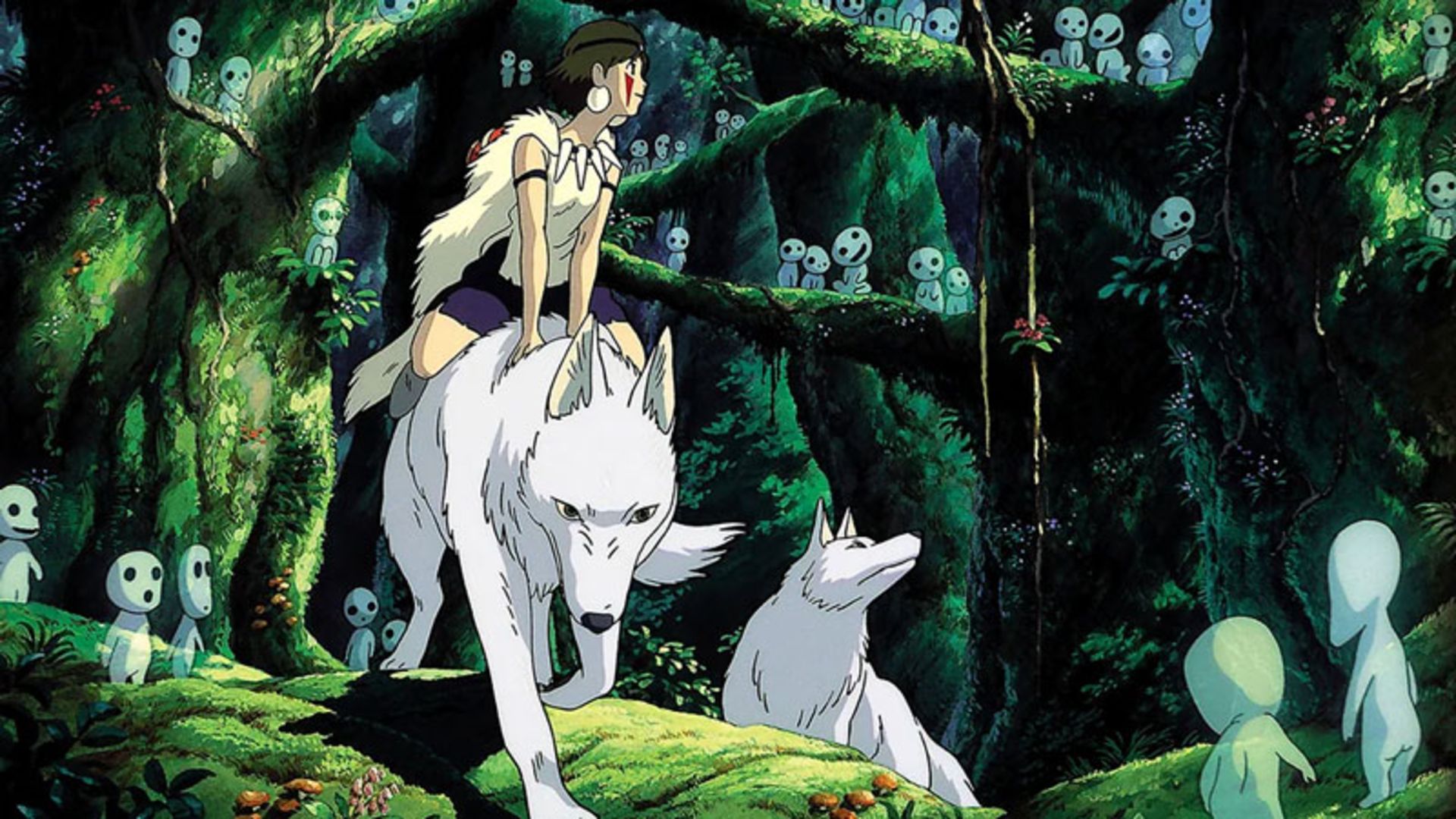 سان و گرگ در جنگل مه‌آلود اثر استودیو جبیلی