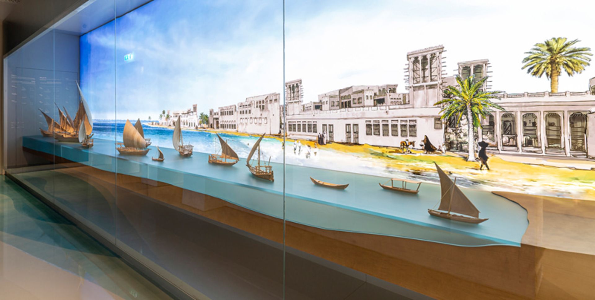 نمایش قایق های کوچک در موزه دبی