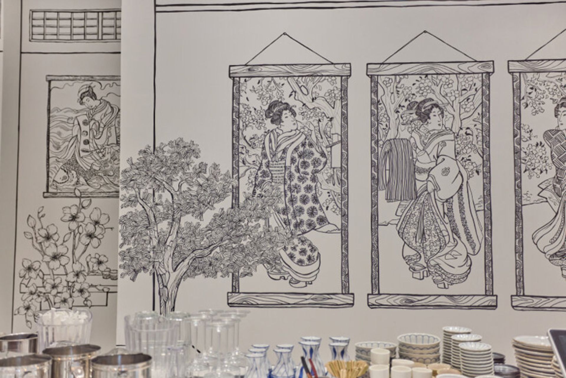 تابلوهای ژاپنی رستوران منهتن