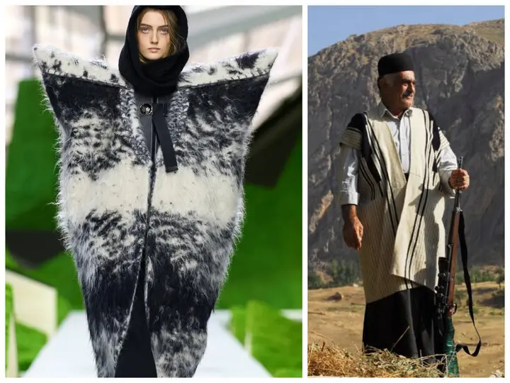 پوشش سنتی شولای چوپانان با طراحی مدرن در نمایش مد پاریس