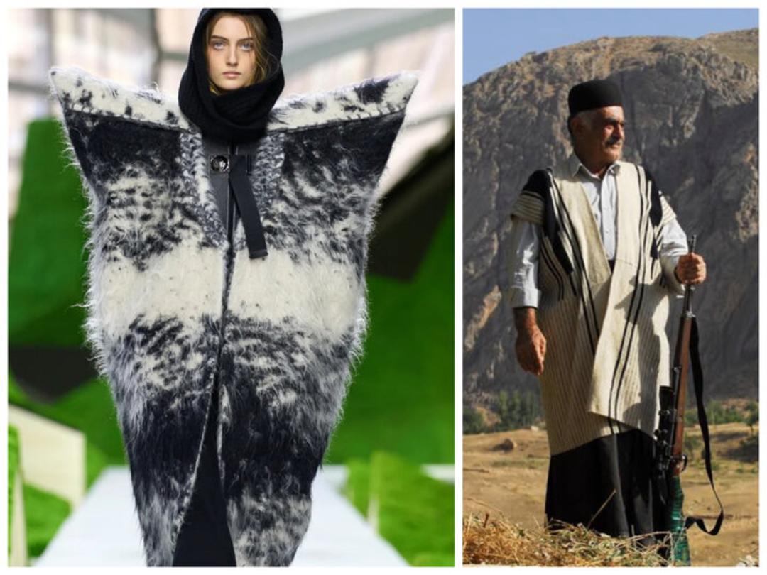 پوشش سنتی شولای چوپانان با طراحی مدرن در نمایش مد پاریس