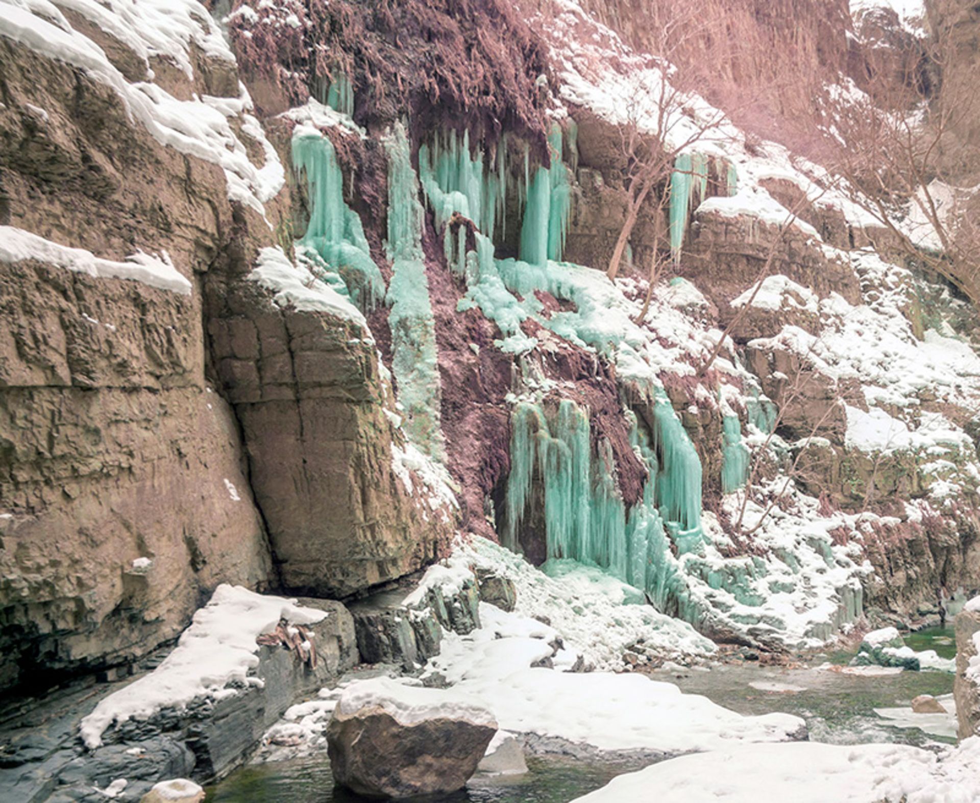 آبشار هفت چشمه در زمستان