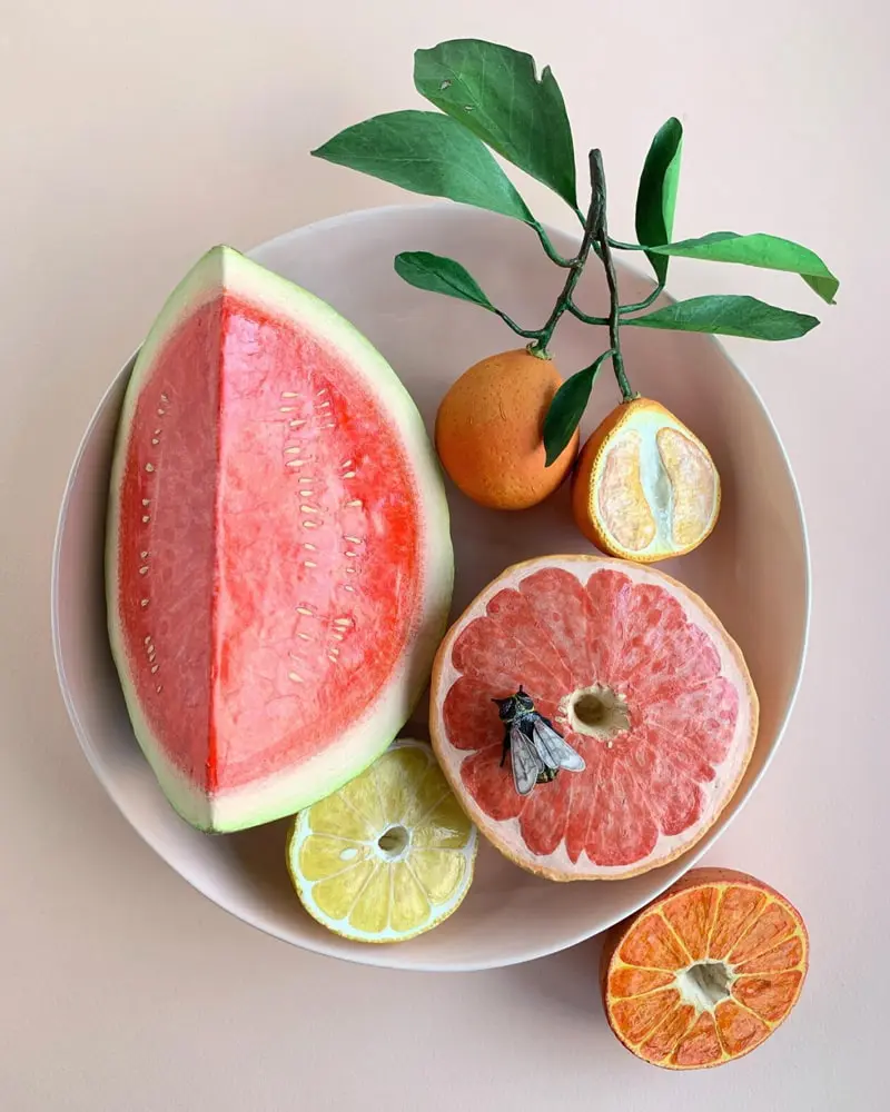 هندوانه و مرکبات کاغذی